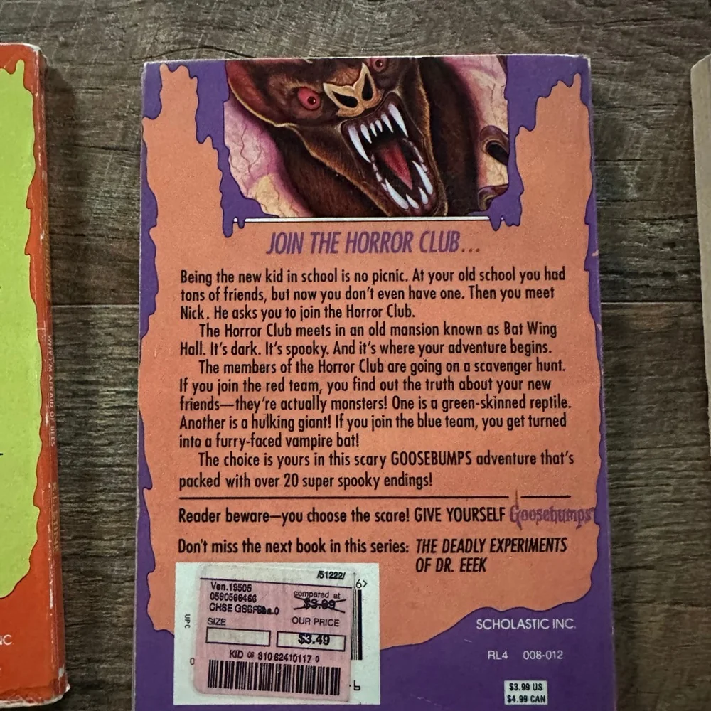 Scholastic Goosebumps Books Set (3)